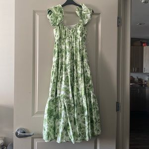 Abercrombie & Fitch Popplin floral midi dress